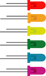 LED diodes in different colours